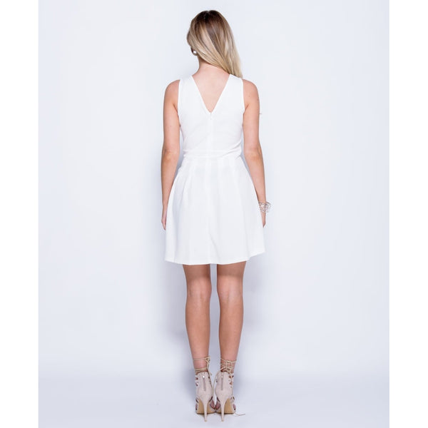 Clare λευκό φόρεμα με κέντημα lasmariposas  