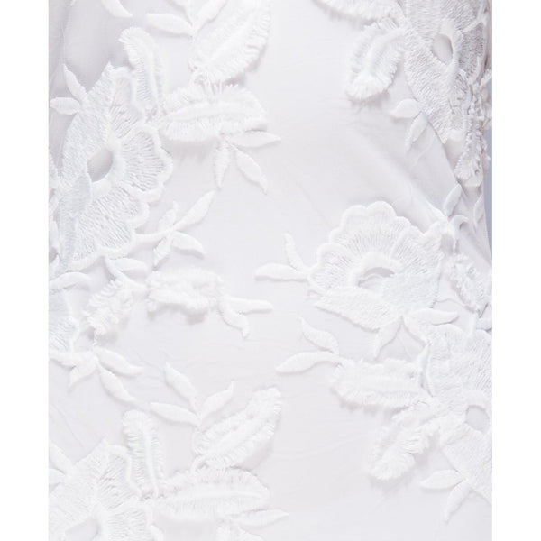 Mel λευκό δαντελένιο φόρεμα με μακρύ μανίκι lasmariposas  