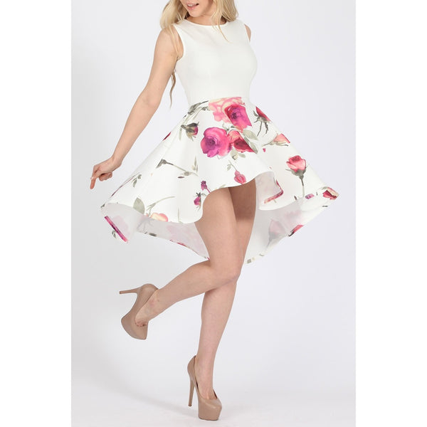 Katrina εμπριμέ high-low floral φόρεμα lasmariposas 